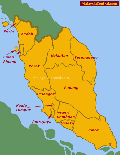 States in Peninsular Malaysia