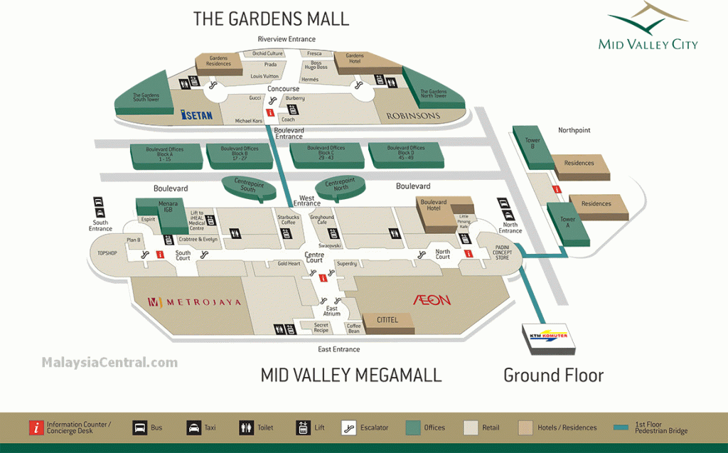 Mid Valley Megamall Bus Stop Locations