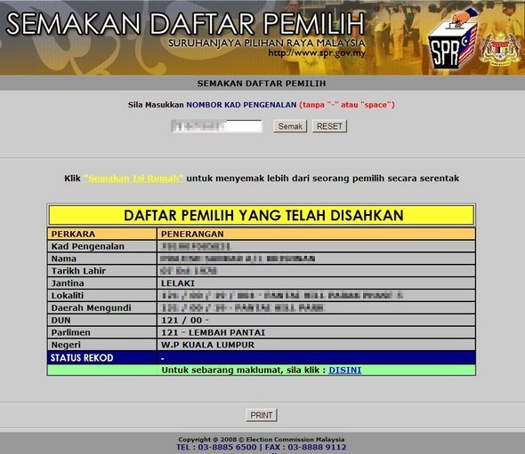 Electoral Roll Checking Search Results