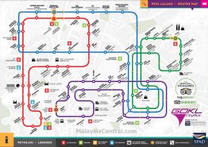 Go KL Red Blue Green Purple Line Route