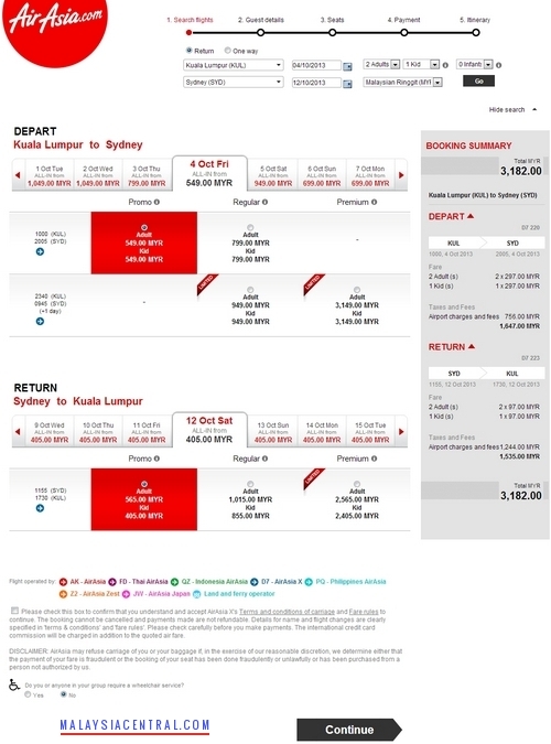 How To Book AirAsia Flight Ticket Online - Step 3