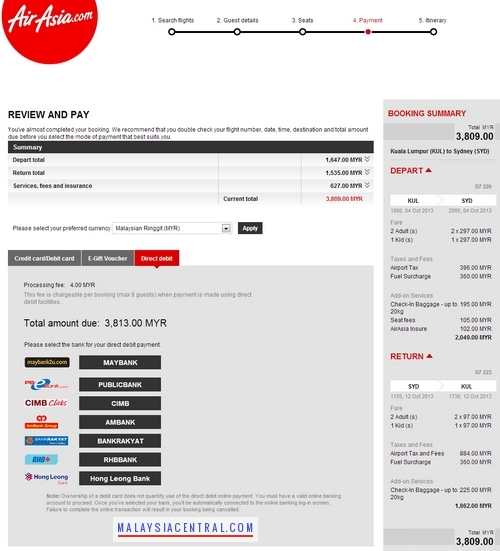 How To Book AirAsia Flight Ticket Online - Step 6