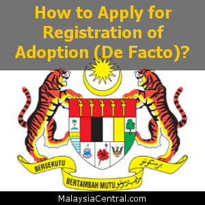 How to Apply for Registration of Adoption (De Facto)