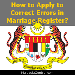How to Apply to Correct Errors in Marriage Register?